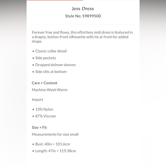 Free People Jess Dress ivory medium NWT - Picture 10 of 10